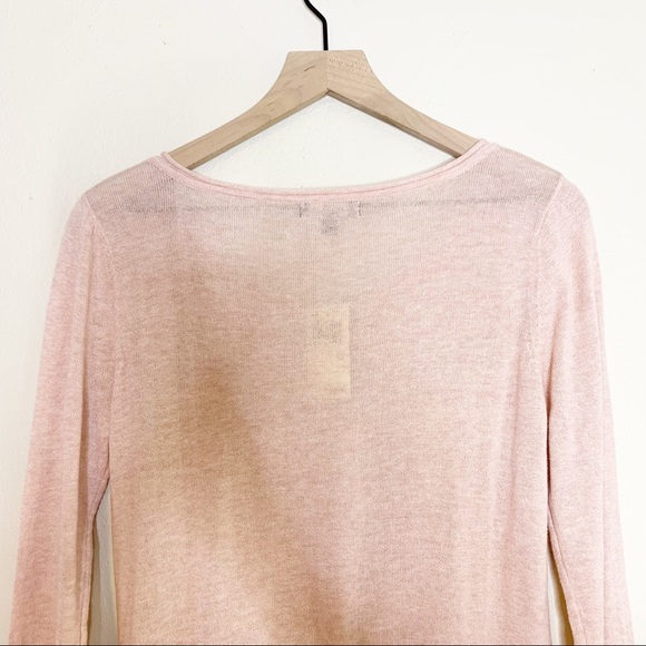 NWT Max Edition Blush Pink Tie Front Long Sleeve Knit Pullover XS - Picture 7 of 10